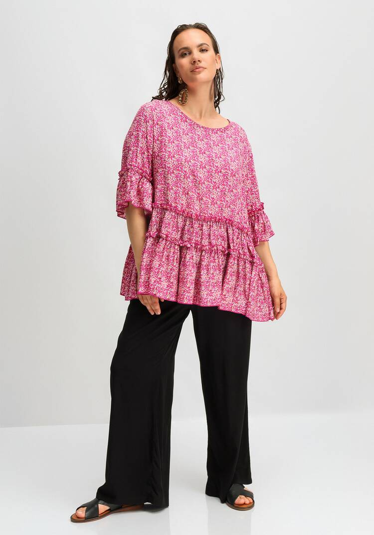 Блуза с воланом по низу и на рукавах шир.  750, рис. 9