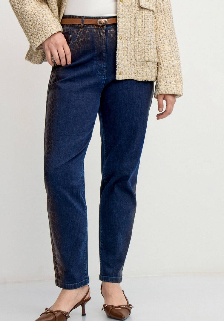 Джинсы с леопардовым напылением шир.  750, рис. 8