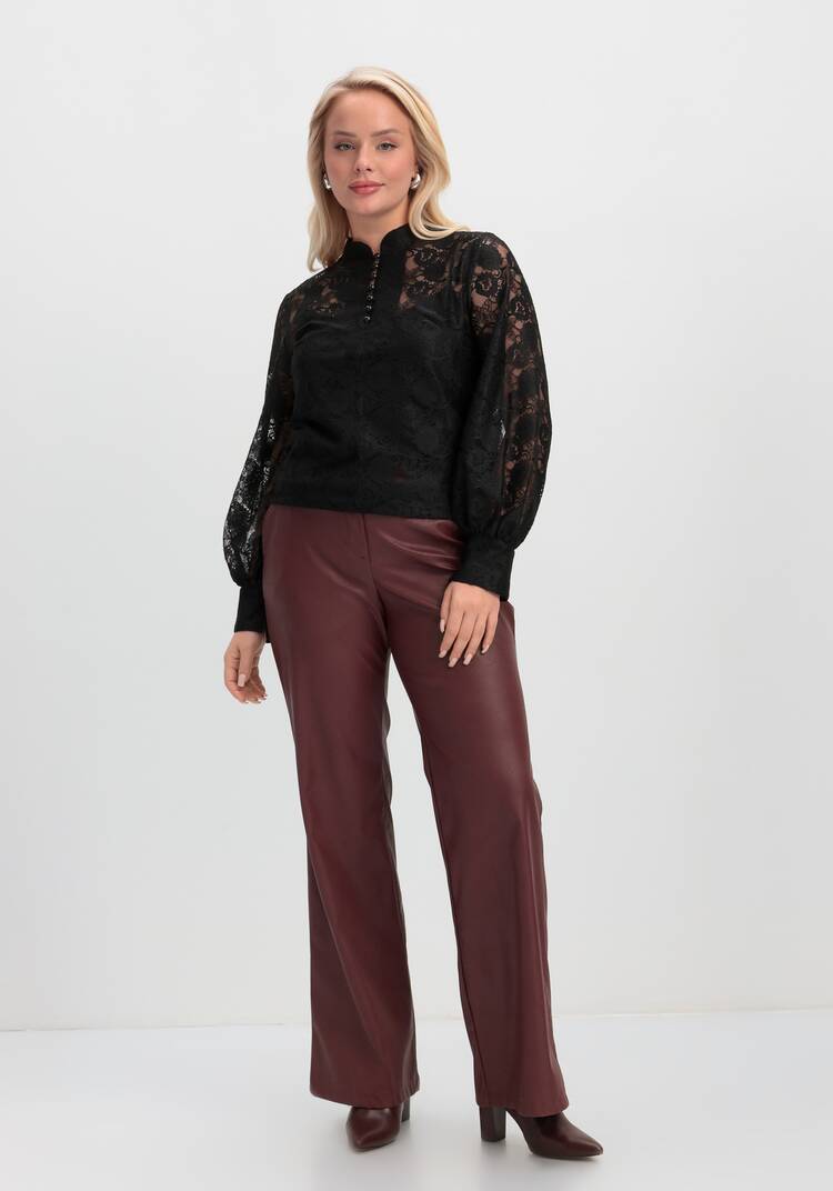 Блуза ажурная с цветочным принтом шир.  750, рис. 20