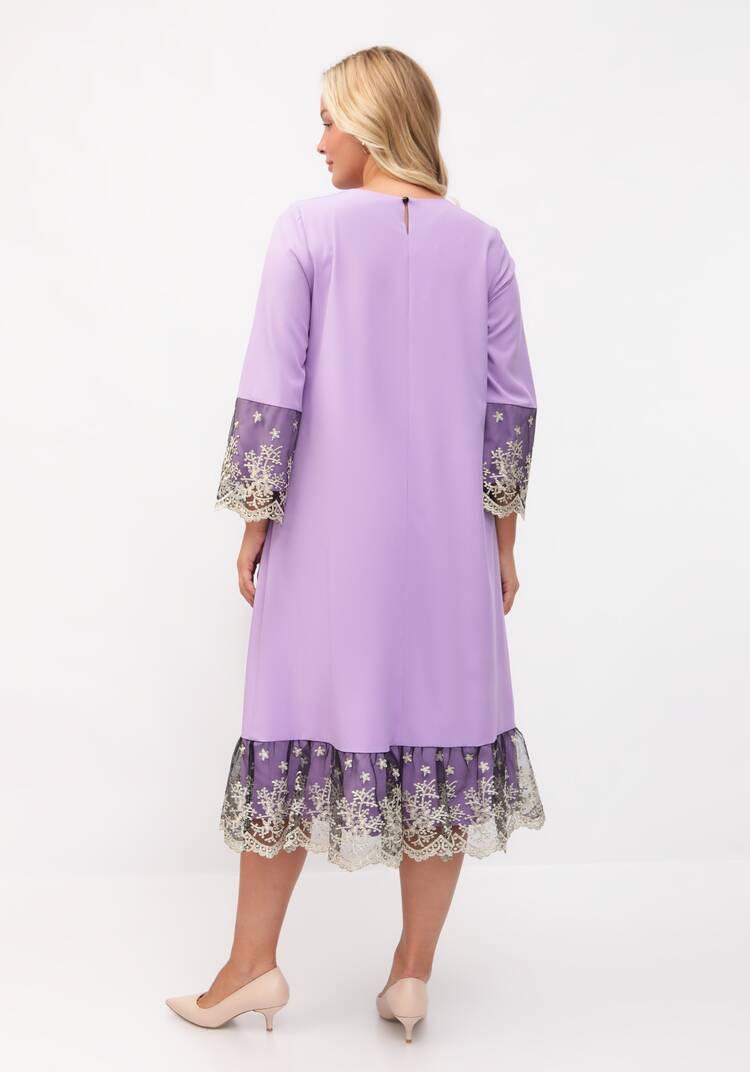 Платье с отделкой кружевом шир.  750, рис. 15