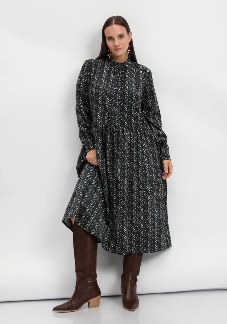 Платье оверсайз с принтом мильфлер шир.  750, рис. 16