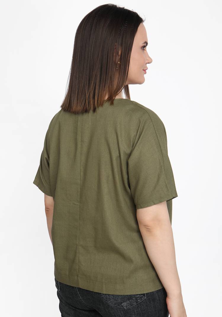 Блуза с декоративным карманом шир.  750, рис. 3