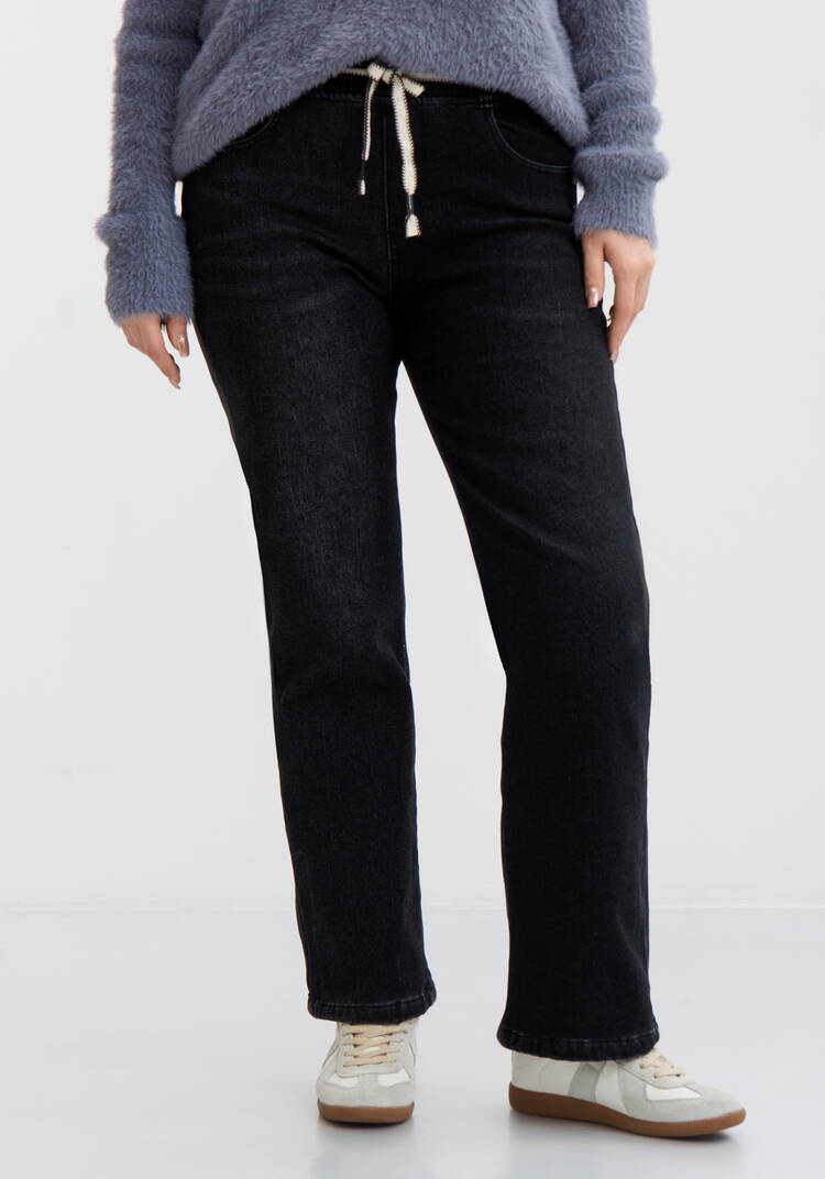 Джинсы утепленные с высокой посадкой шир.  750, рис. 2