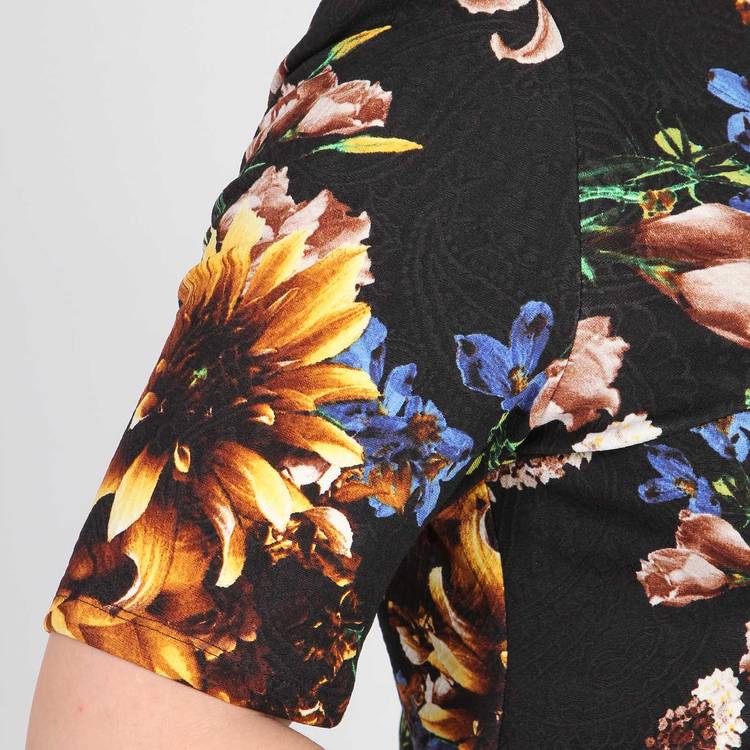 Платье с принтом цветы шир.  750, рис. 14