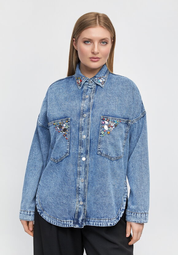 Джинсовая куртка Магия кристалов шир.  580, рис. 4