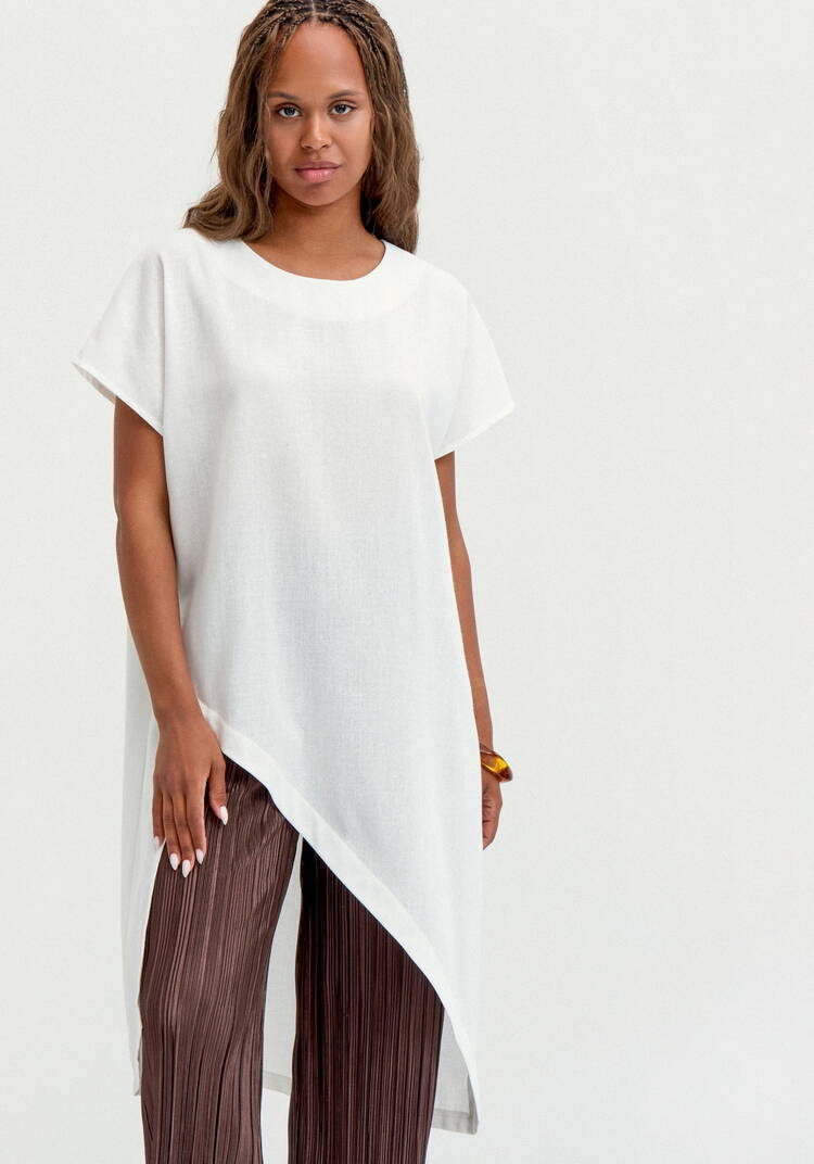 Туника изo льна с ассиметричным кроем шир.  750, рис. 10