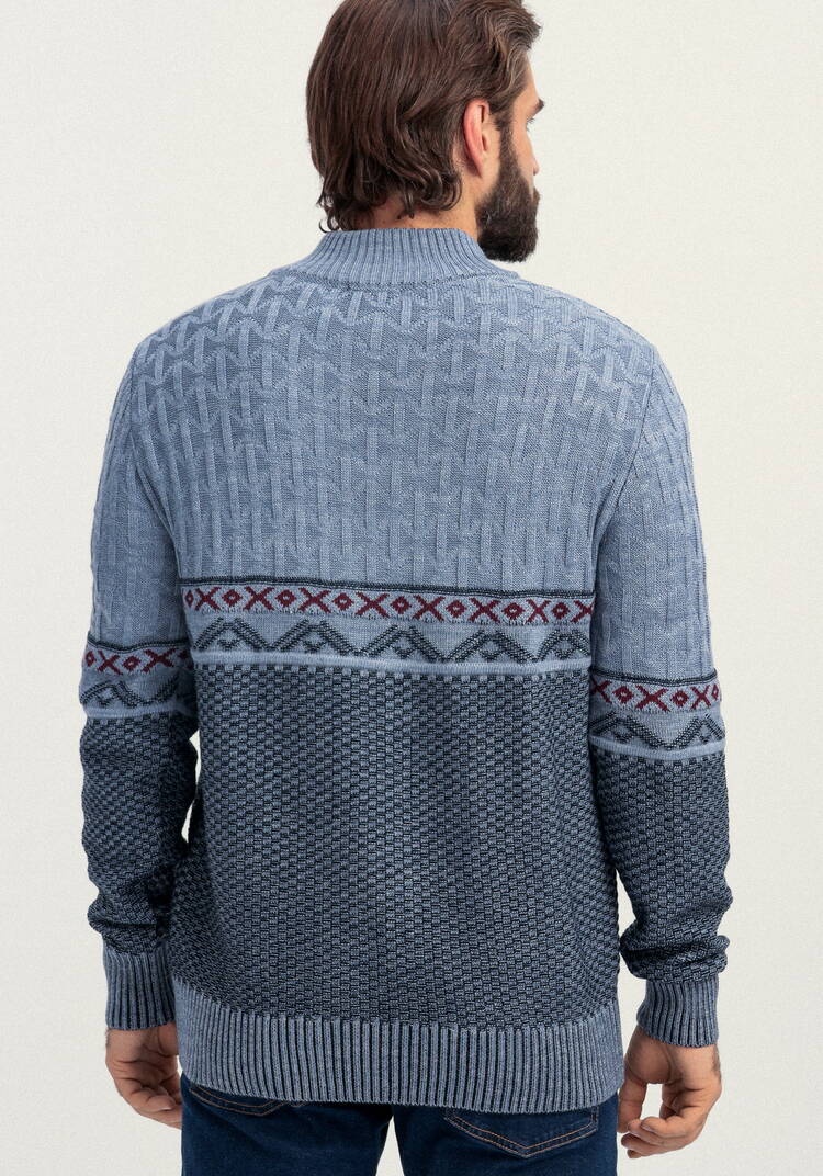 Джемпер с разными типами вязки шир.  750, рис. 10