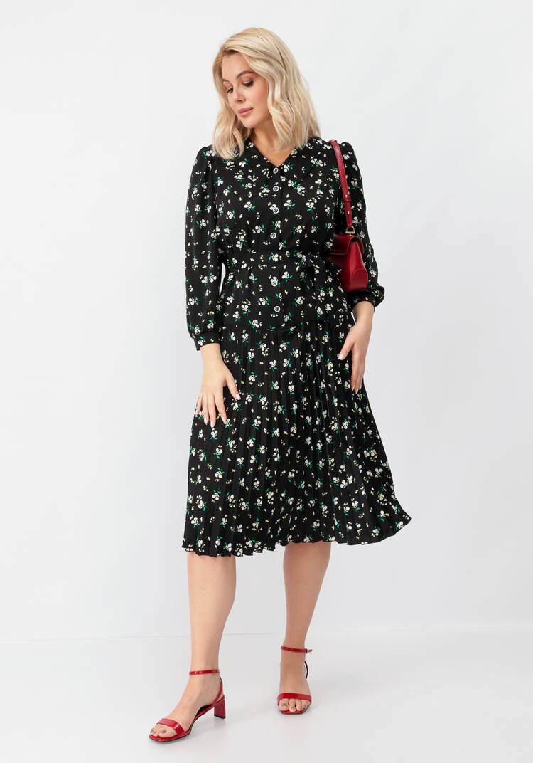 Платье прямого силуэта с юбкой-плиссе шир.  750, рис. 8