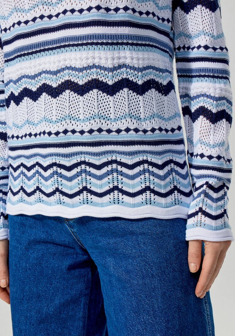 Джемпер с морским орнаментом шир.  750, рис. 6