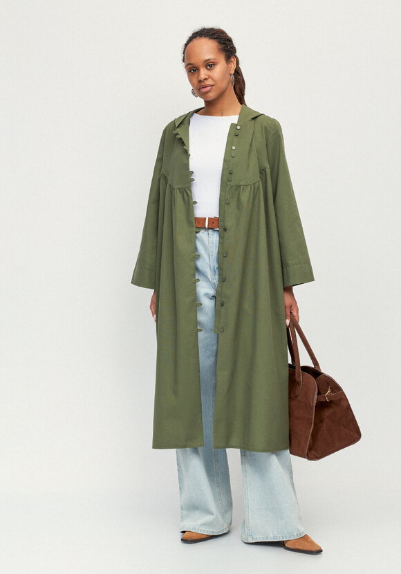 Платье-тренч с капюшоном изо льна шир.  580, рис. 1