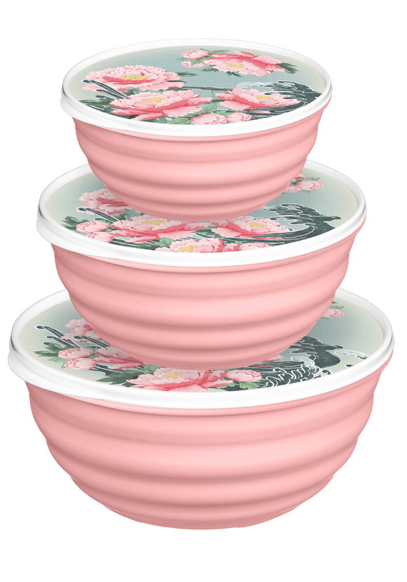 Комплект мисок Сад пионов 3 шт. шир.  580, рис. 1