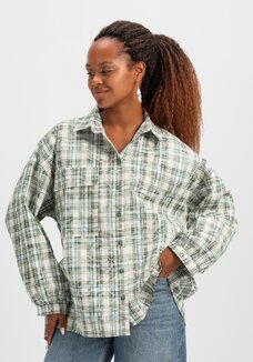 Рубашка в клетку свободного кроя