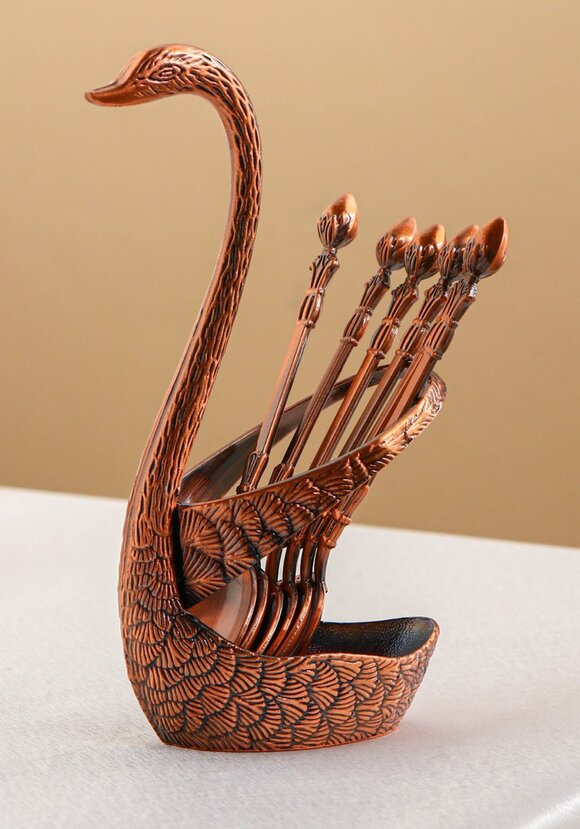 Набор ложек на подставке Лебедь, 6 шт. шир.  580, рис. 20