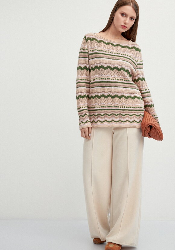 Джемпер с морским орнаментом шир.  580, рис. 27