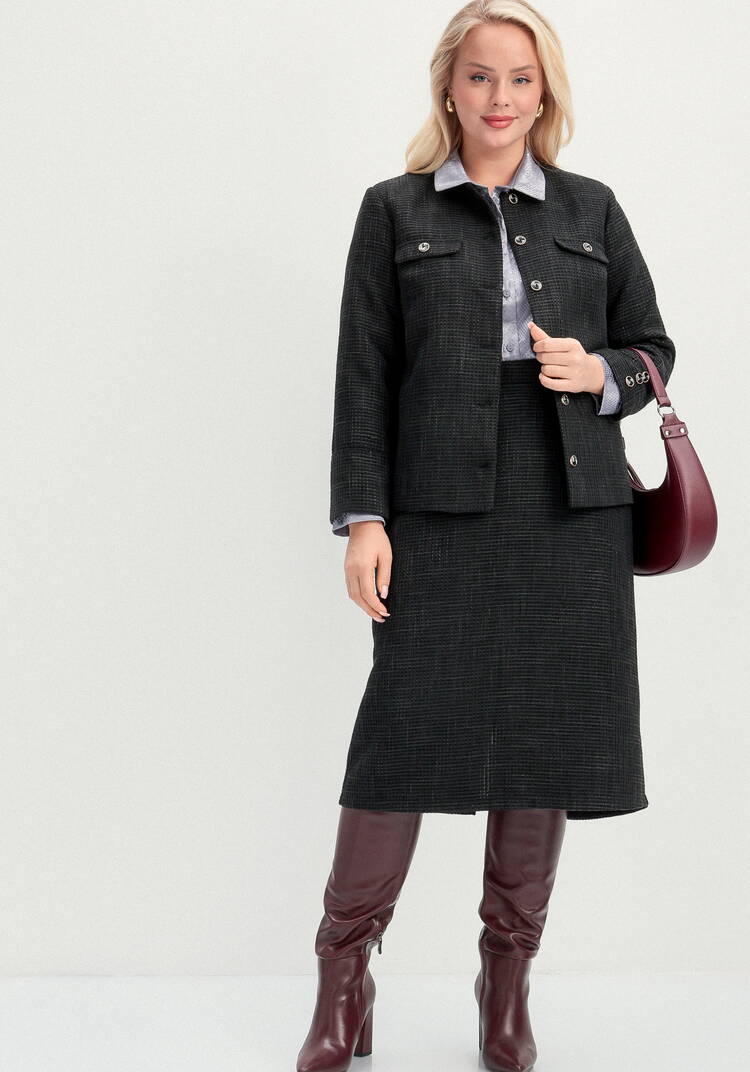 Пиджак из твида однобортный шир.  750, рис. 10