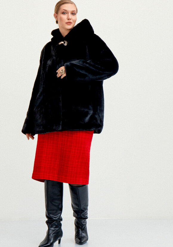 Шуба из эко меха Мишель шир.  580, рис. 9