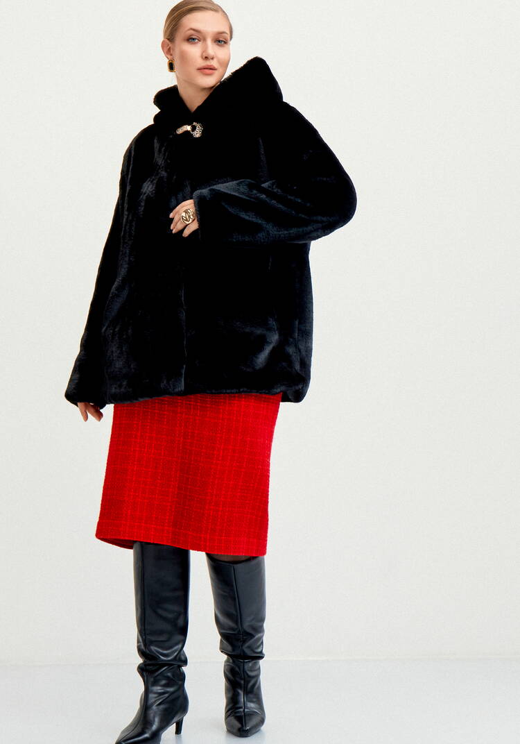 Шуба из эко меха Мишель шир.  750, рис. 9