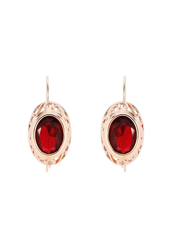 Комплект сережек Рубиновая страсть шир.  580, рис. 13