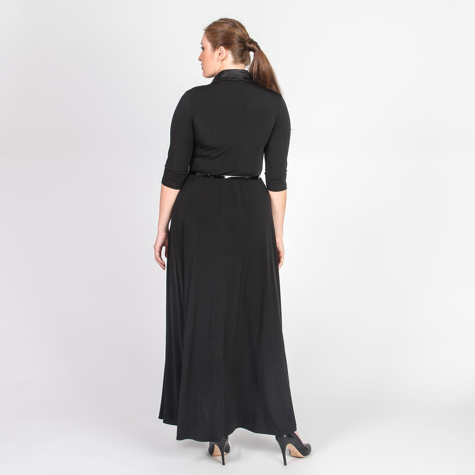 Платье-макси с отложным воротником Alina Assi, цвет черный, размер 46 - фото 4
