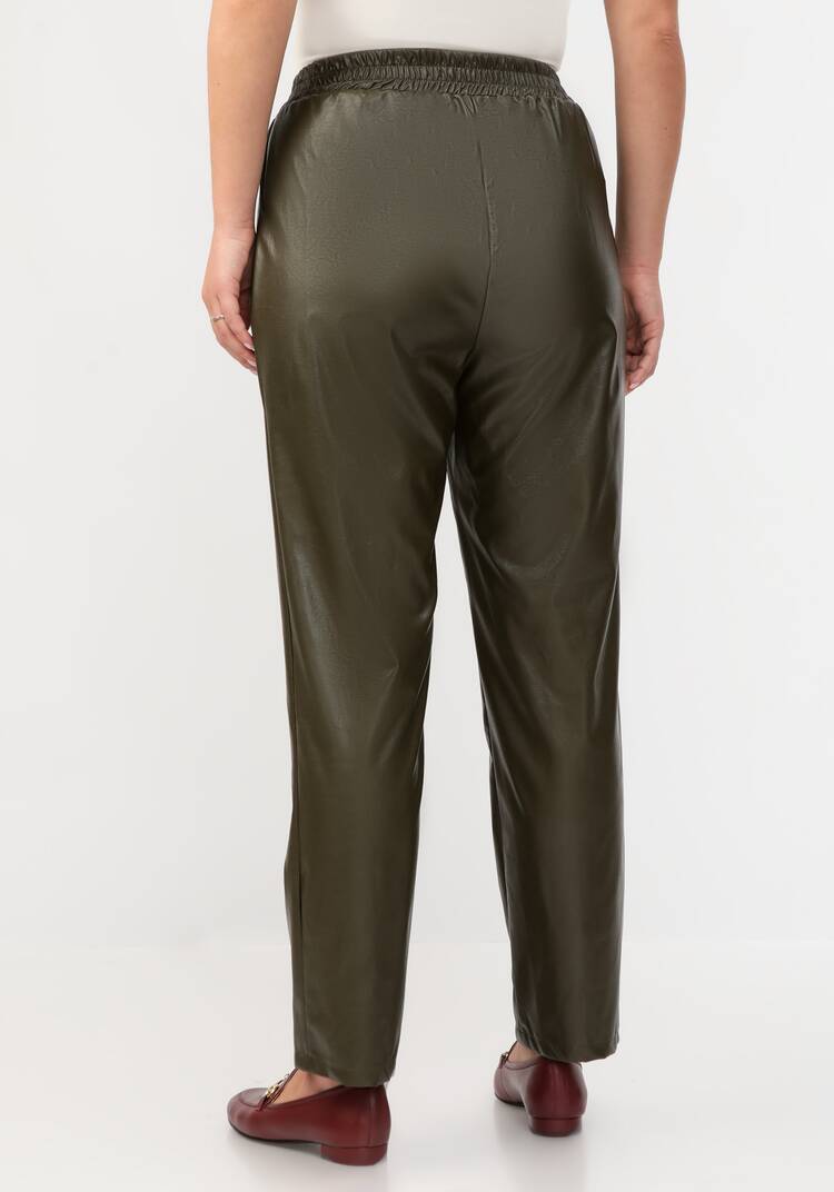 Брюки из экокожи со стрелками шир.  750, рис. 3