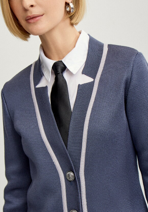 Жакет женский с контрастным кантом шир.  580, рис. 18