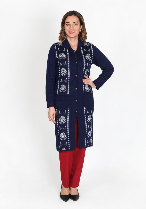 Пальто Алсутрикотажное с содержанием шерсти шир.  580, рис. 5