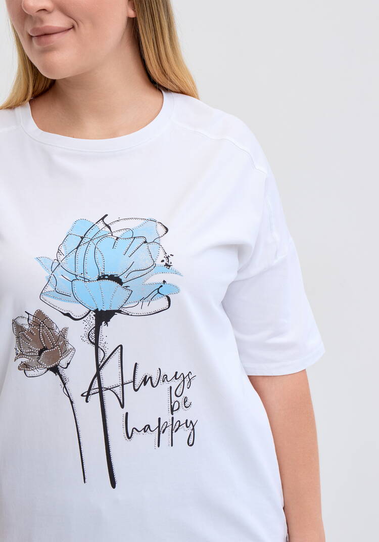 Футболка с флоральным принтом шир.  750, рис. 29