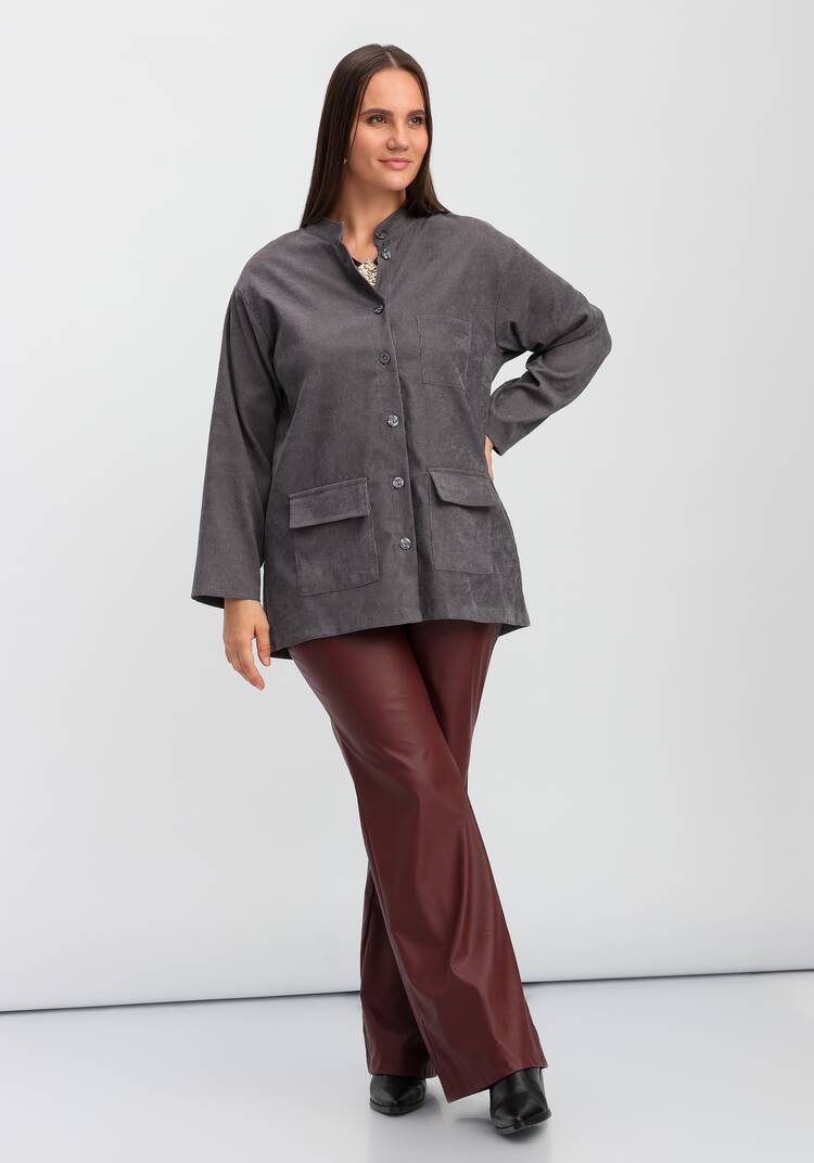 Рубашка оверсайз с воротником-стойкой шир.  750, рис. 18