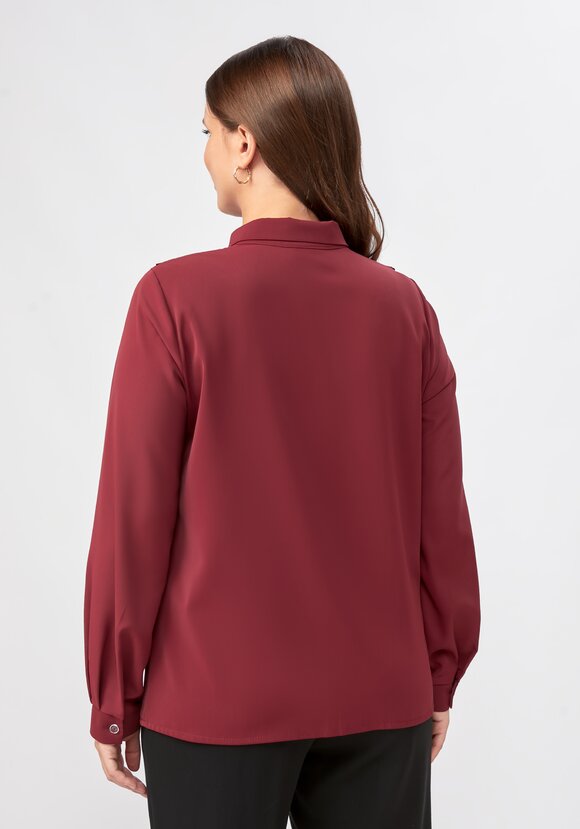 Блуза прямого кроя с ажурным кружевом шир.  580, рис. 25