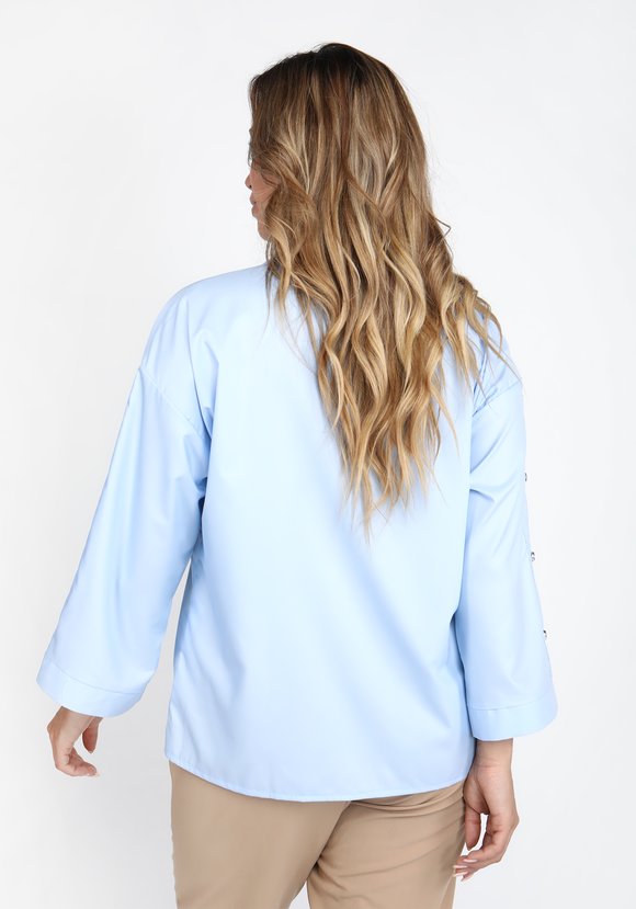 Блуза с пуговками на рукавах шир.  580, рис. 10