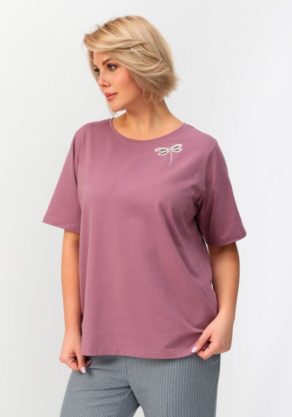 Блуза с принтом стрекоза шир.  580, рис. 21