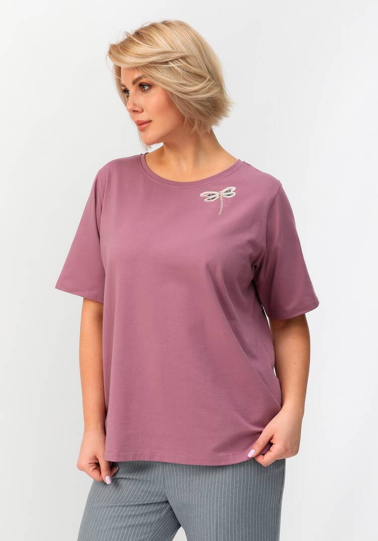 Блуза с принтом стрекоза шир.  750, рис. 21