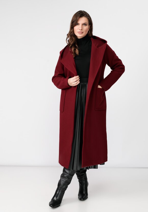 Пальто удлиненное с поясом шир.  580, рис. 1