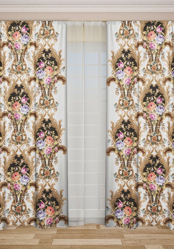 Комплект штор с тюлем Роскошное убранство — купить со скидкой в ...