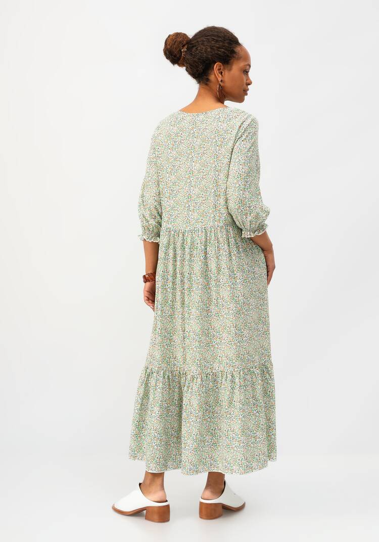 Платье с ярусами из штапеля шир.  750, рис. 28