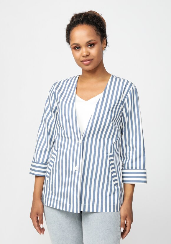 Пиджак в полоску с укороченным рукавом шир.  580, рис. 4