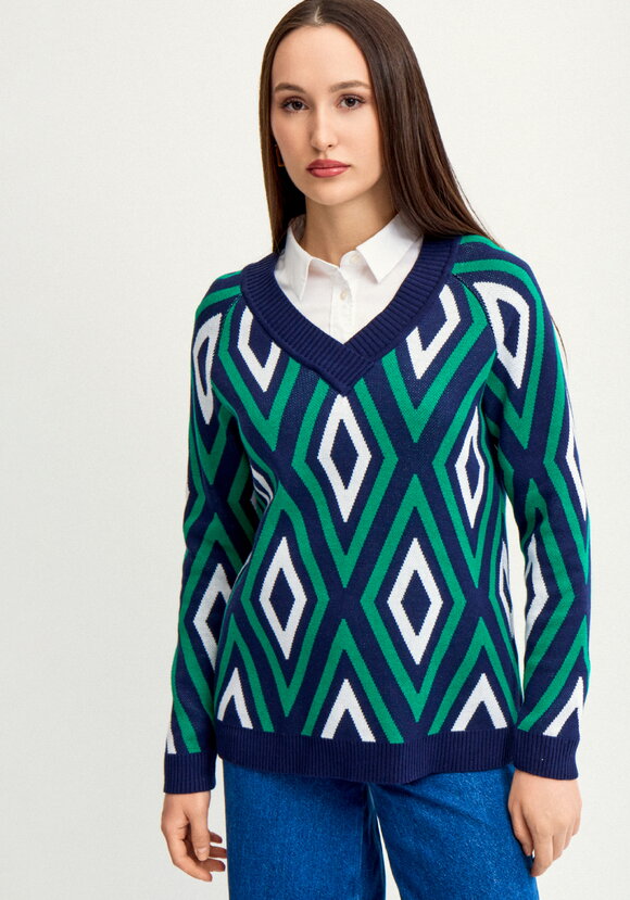 Джемпер с геометрическим рисунком шир.  580, рис. 11