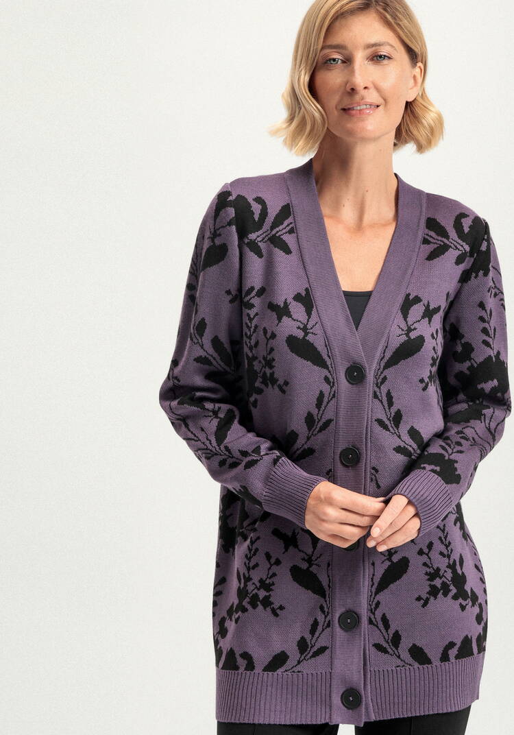 Кардиган с цветочным рисунком шир.  750, рис. 12