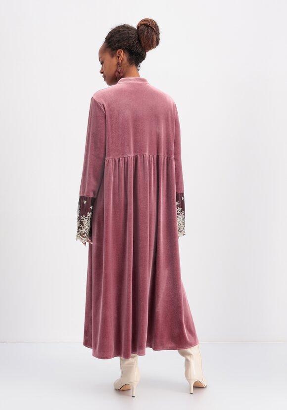 Платье бархатное с кружевом по кокетке шир.  580, рис. 3