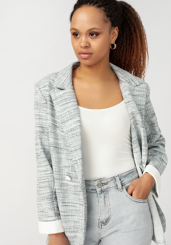 Пиджак на две пуговицы Аделина шир.  580, рис. 4