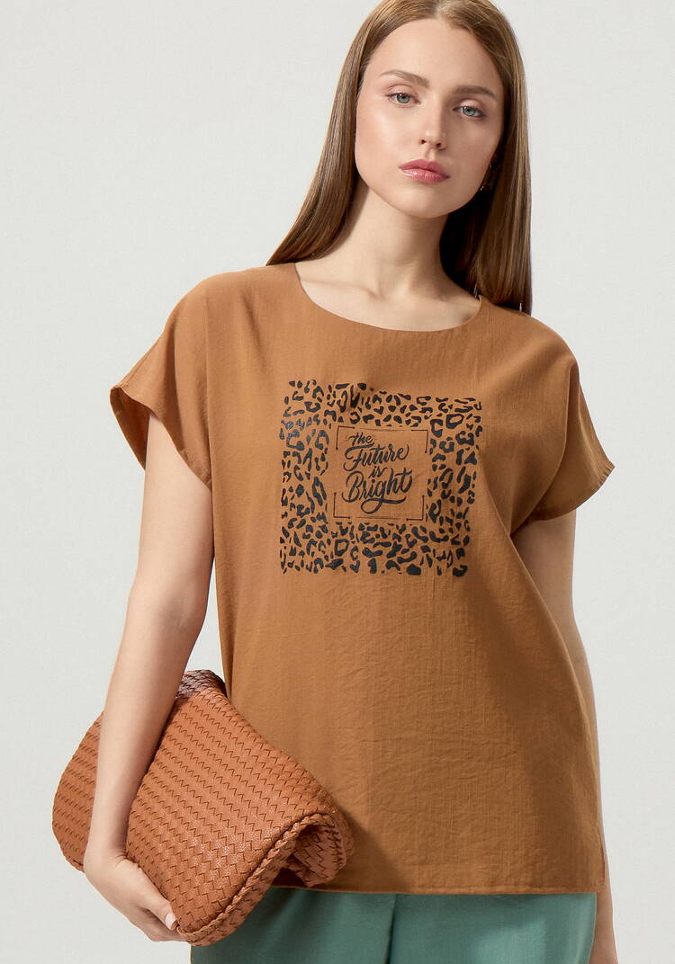 Топ с принтом свободного кроя шир.  750, рис. 24