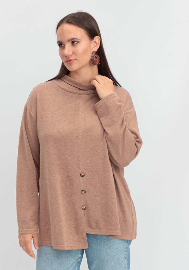 Джемпер с асимметричным низом шир.  750, рис. 17