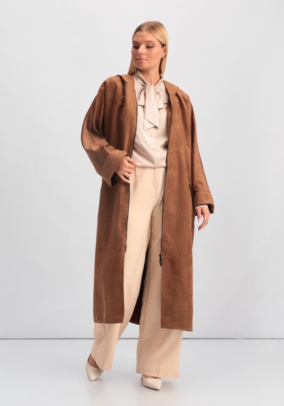 Плащ из экозамши шир.  580, рис. 17