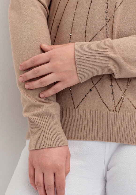 Джемпер с абстрактными полосками из страз шир.  580, рис. 5