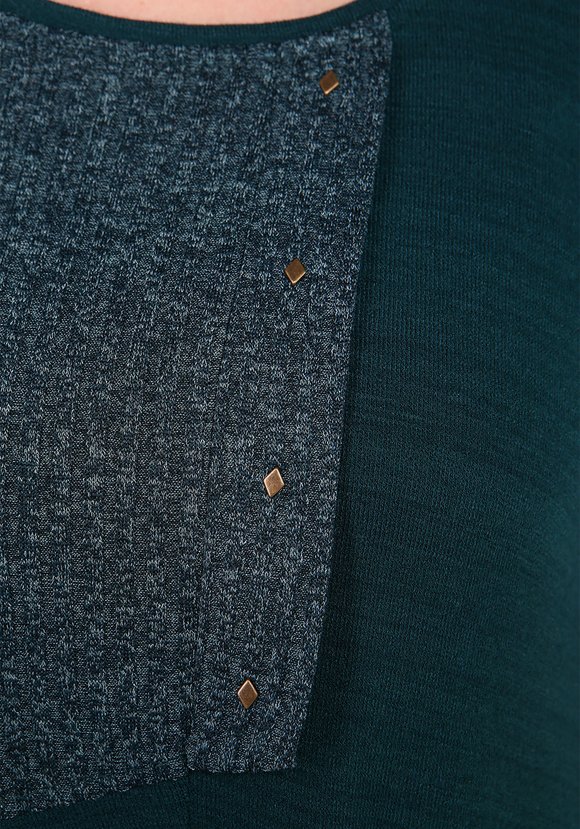 Джемпер из комбинированной ткани с карманом шир.  580, рис. 4