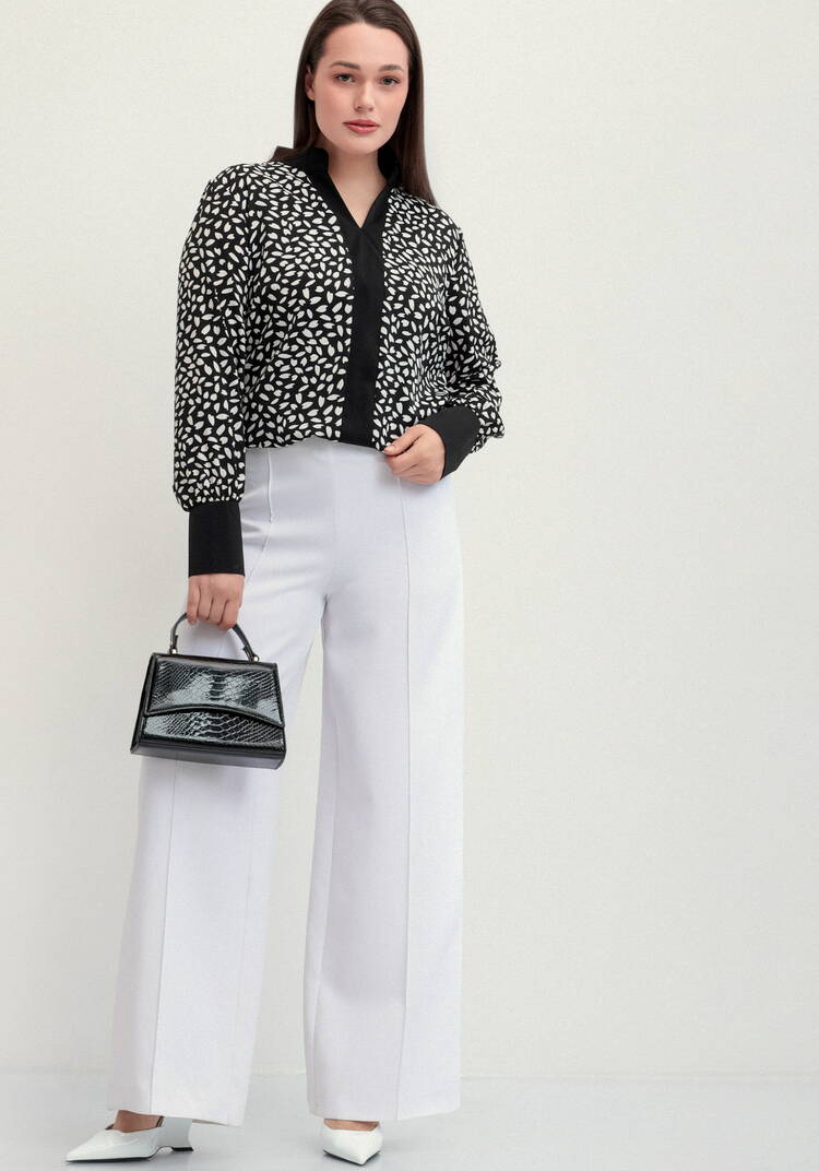 Рубашка с контрастными вставками шир.  750, рис. 9