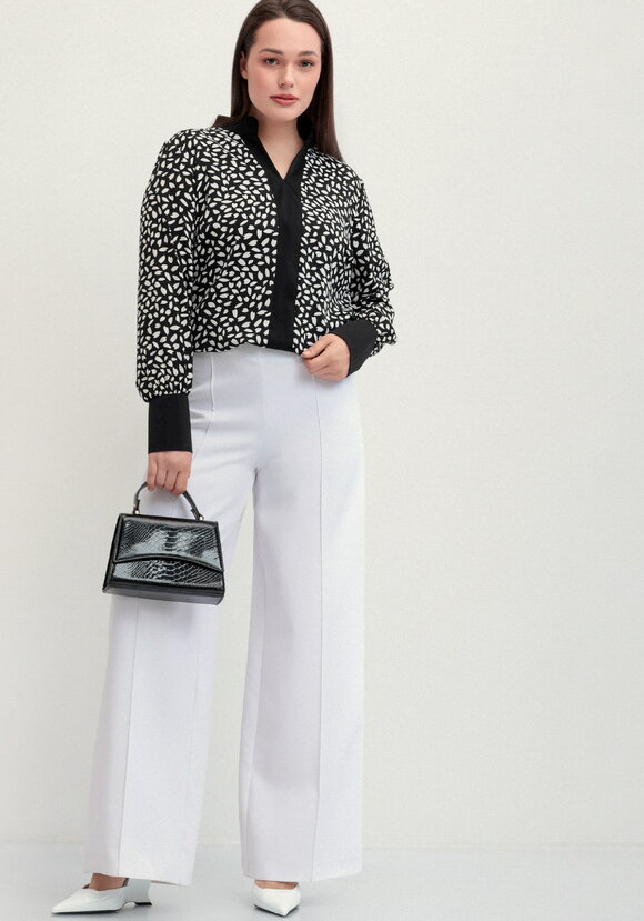 Рубашка с контрастными вставками шир.  580, рис. 9