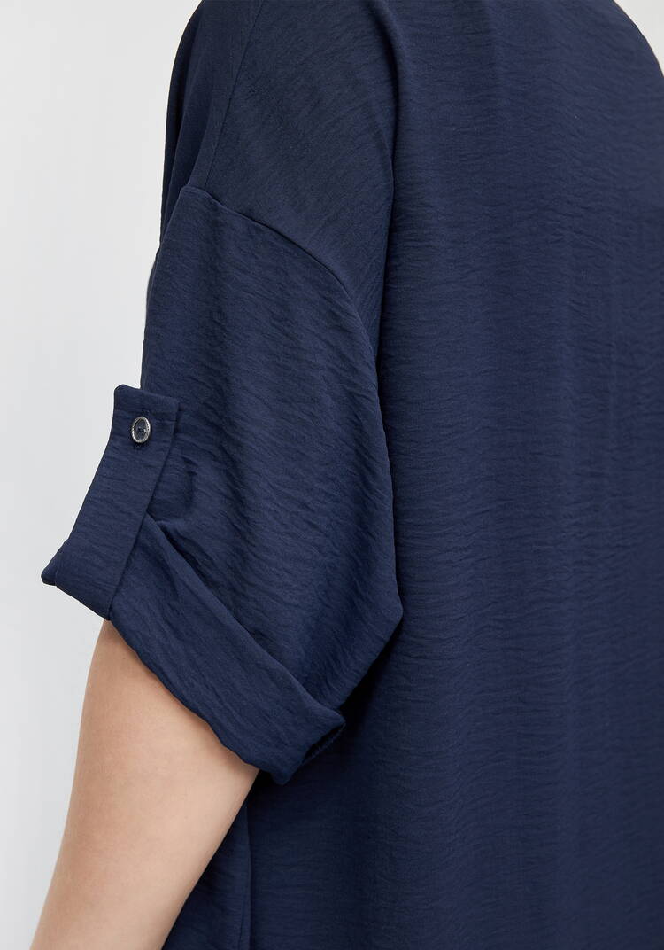 Рубашка удлиненная на пуговицах Лорелия шир.  750, рис. 11