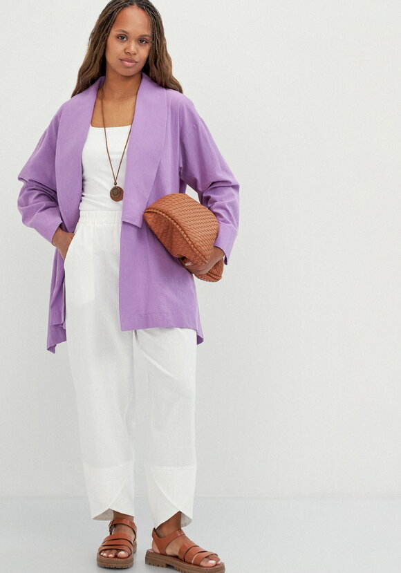 Кардиган свободный с оригинальным воротом шир.  580, рис. 9