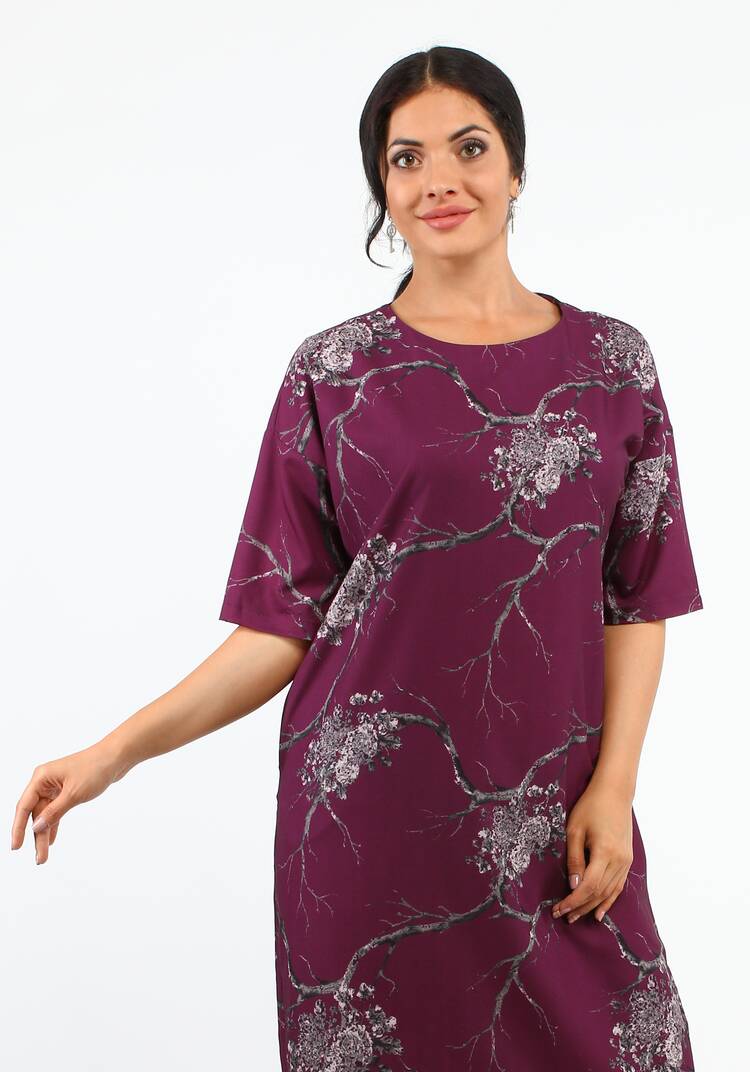 Платье свободного кроя с рукавом 1/2 шир.  750, рис. 8